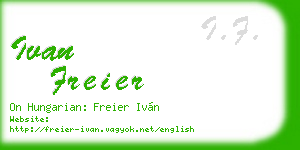 ivan freier business card